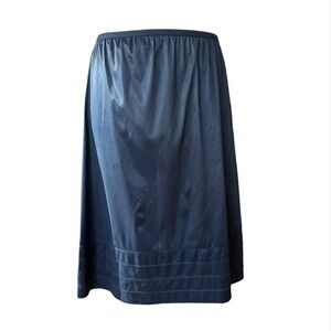Vintage Women's 90's minimalism black slip skirt‎ Medium Romantic Goth